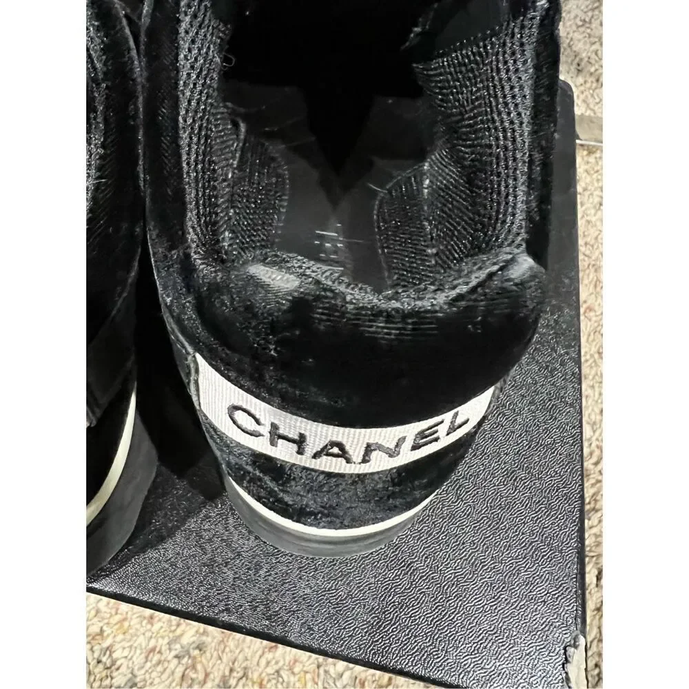 Chanel black sneakers size 36